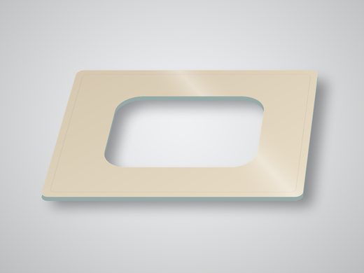 Built-in oven glass, cream